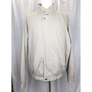 Members Only Mariner Jacket Mens 1X Tan Windbreaker Cotton Blend Zip Up Vintage
